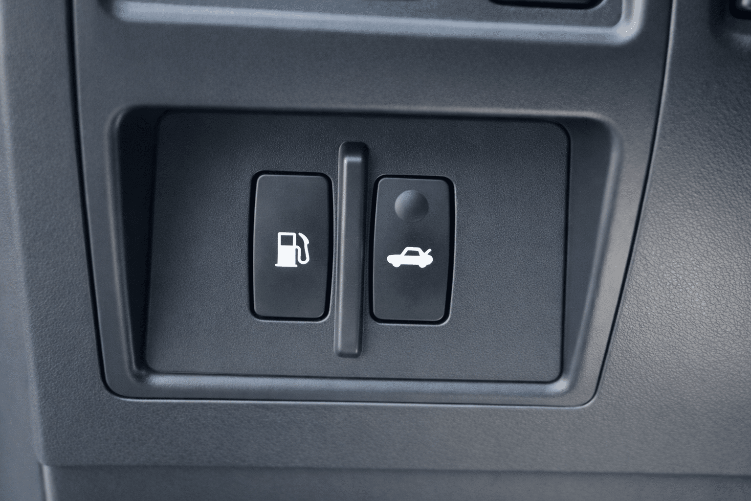 Car control buttons in close-up