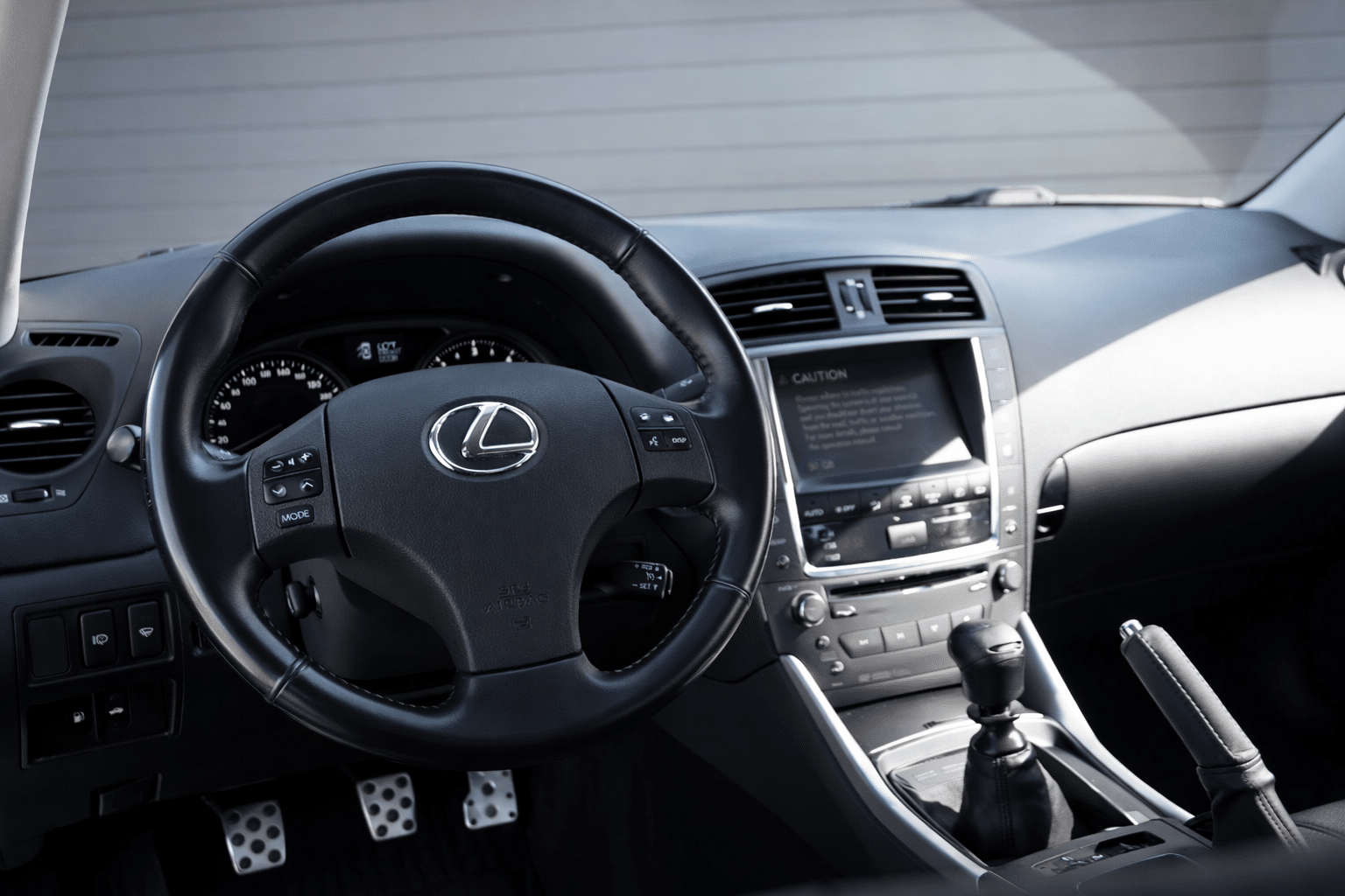 Lexus interior close-up shot