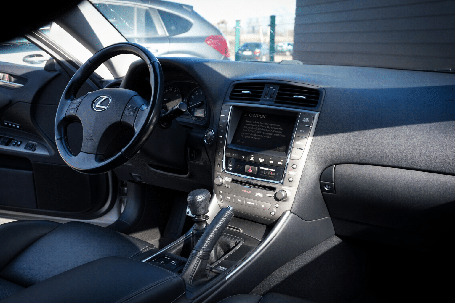 Lexus interior with modern controls
