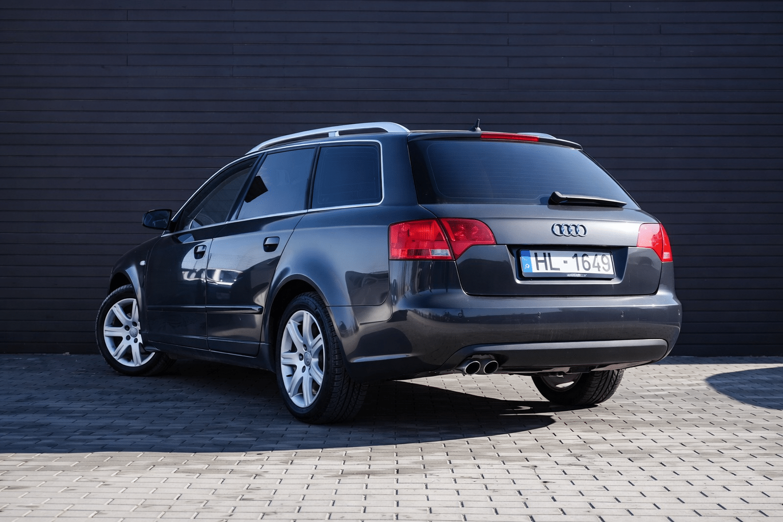 Polished Audi A4 Avant on pavement