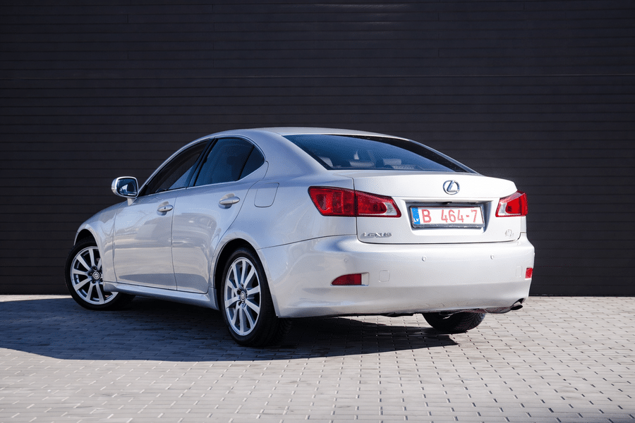 Polished Lexus IS 250 on brick pavement