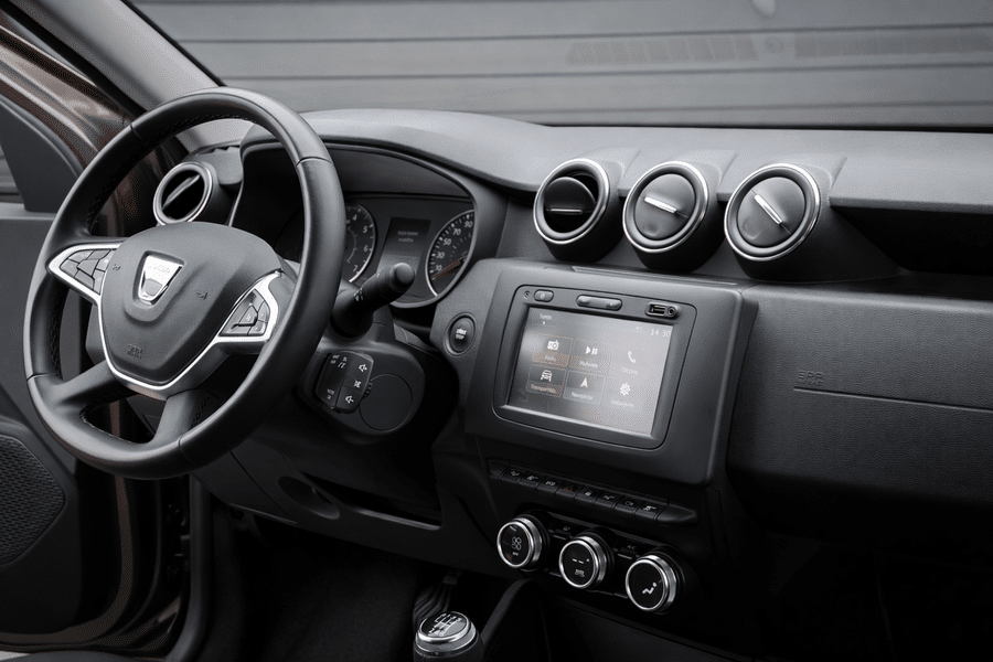 Sleek and modern car interior details